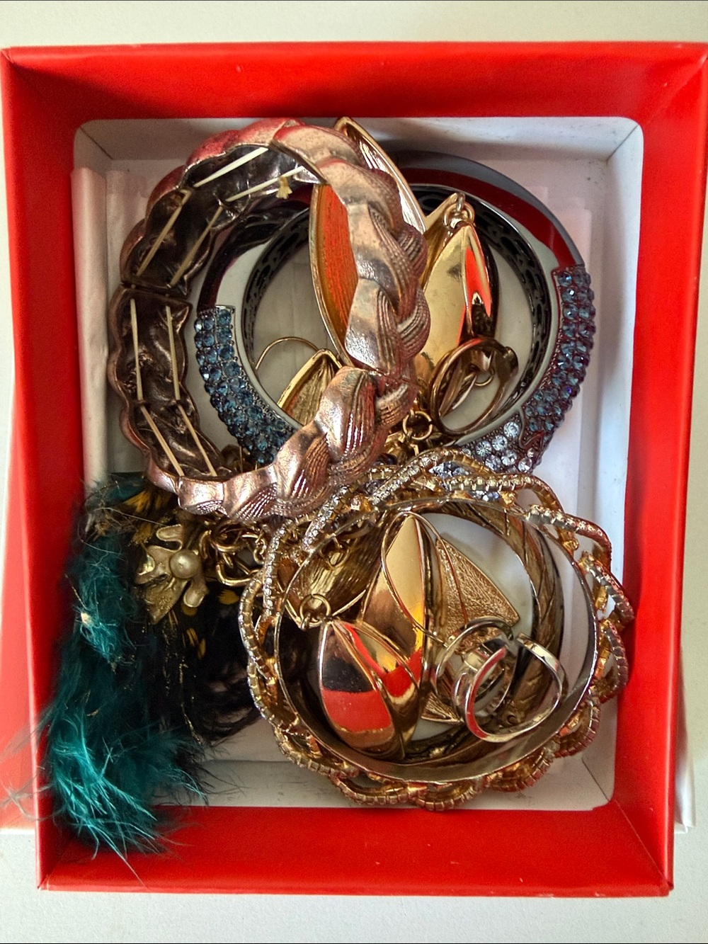 Gold-Tone Mixed Bracelet Set - Elegant Layered Look